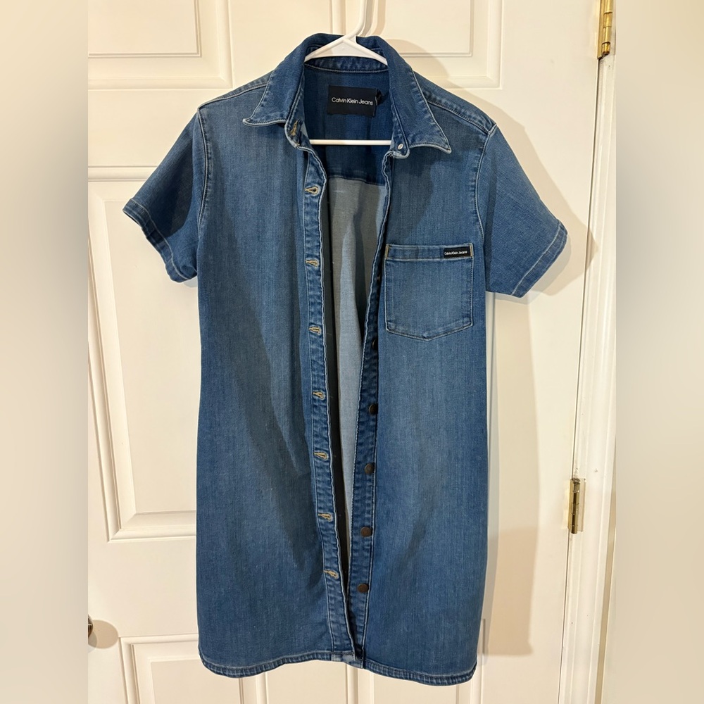 Calvin Klein Jeans Short Sleeve Button Up Dress